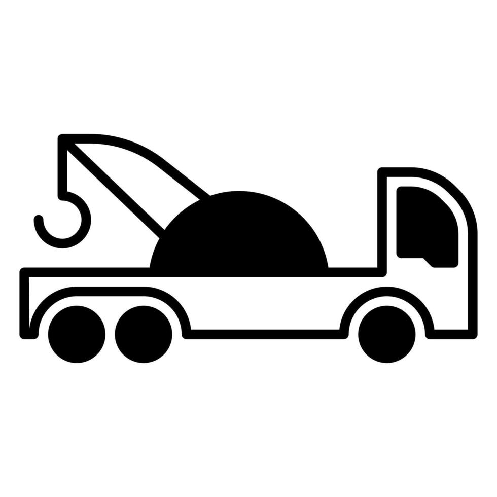Truck icon or logo illustration outline black style vector