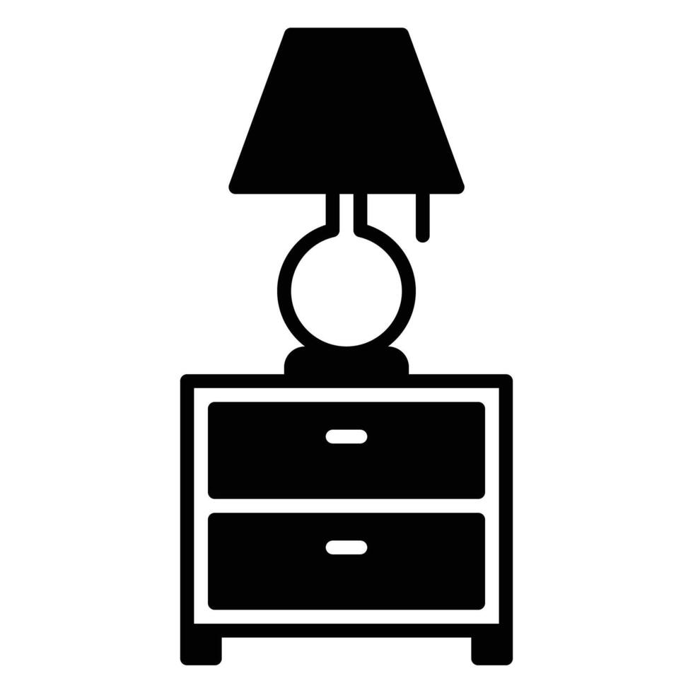 Desk lamp icon or logo illustration outline black color style vector