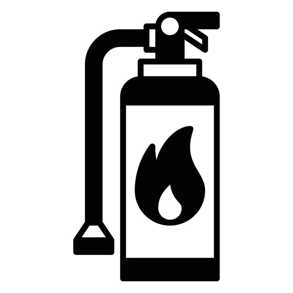 Fire extinguisher icon or logo illustration outline black color style vector