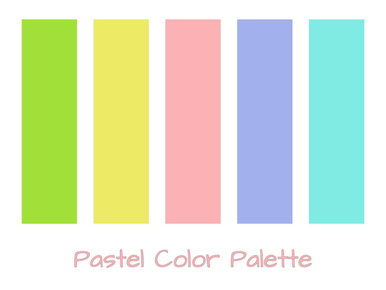 pastel palette color set include five colors for modern minimalist design. seaside living theme vector