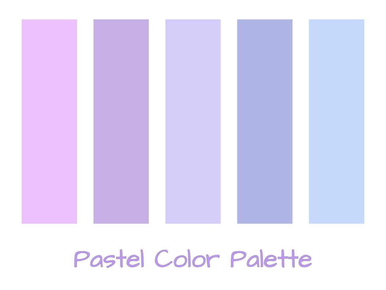purple pastel palette color set include five colors for modern minimalist design vector