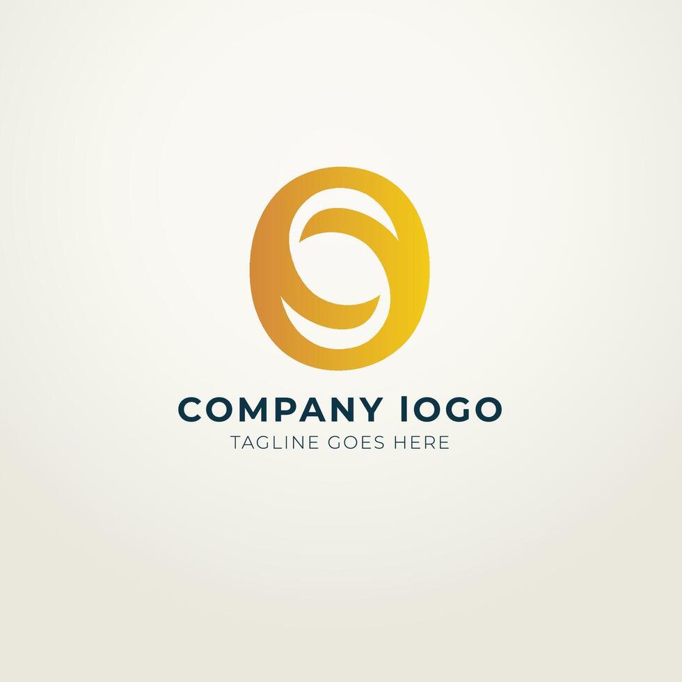 O logo flat design circle vector
