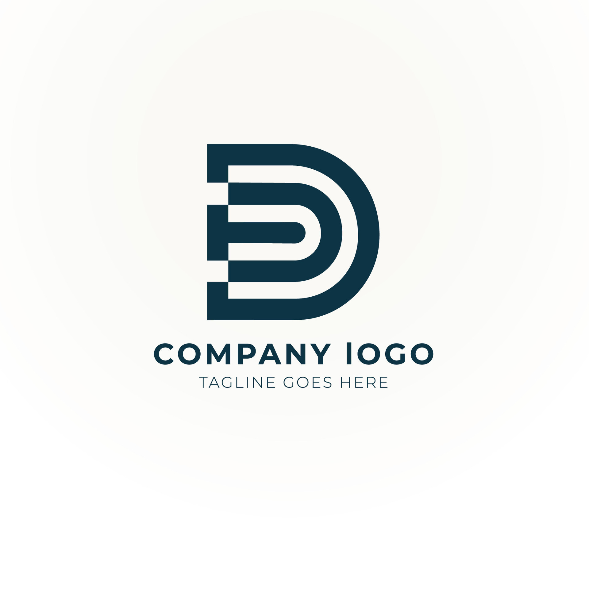 D logo flat design curve 46481337 Vector Art at Vecteezy