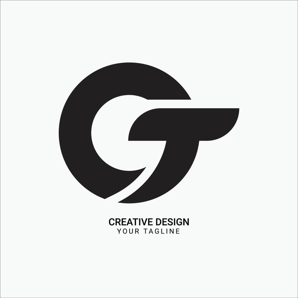 Creative TC or CT initial monogram flat modern brand unique logo design vector