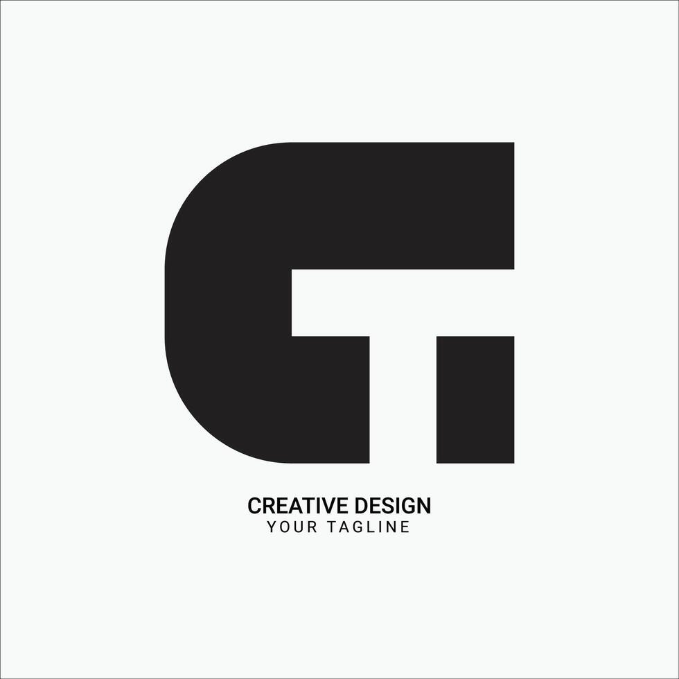 Creative TC or CT initial monogram flat modern brand unique logo design vector