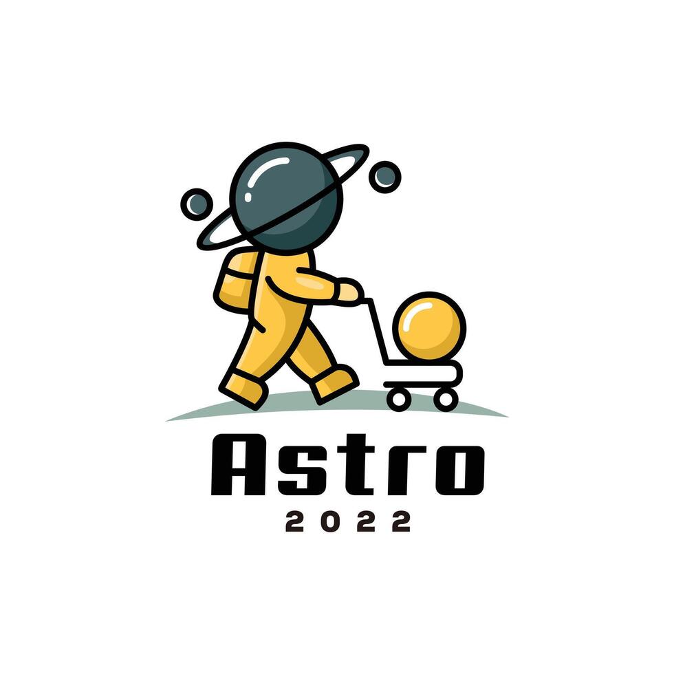Astro logo design vector