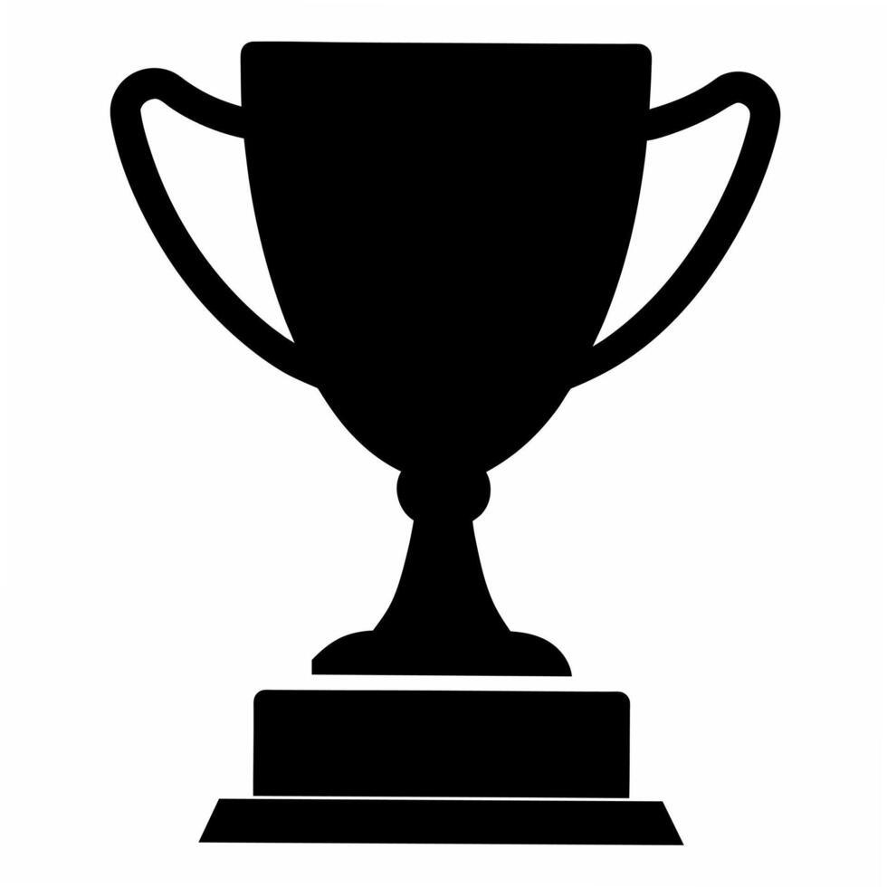 trophy weapon black silhouette art illustration vector