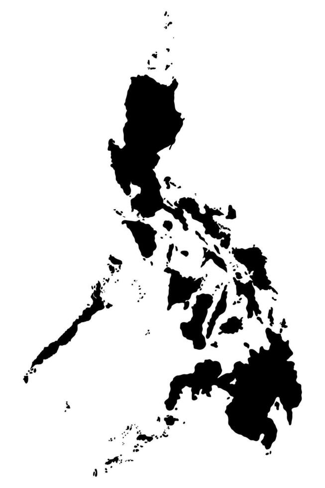 Philippines map silhouette vector