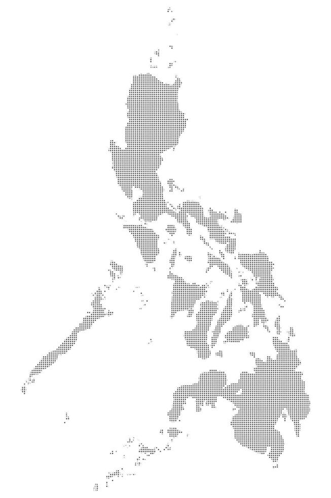 Philippines map silhouette Dotted pattern vector