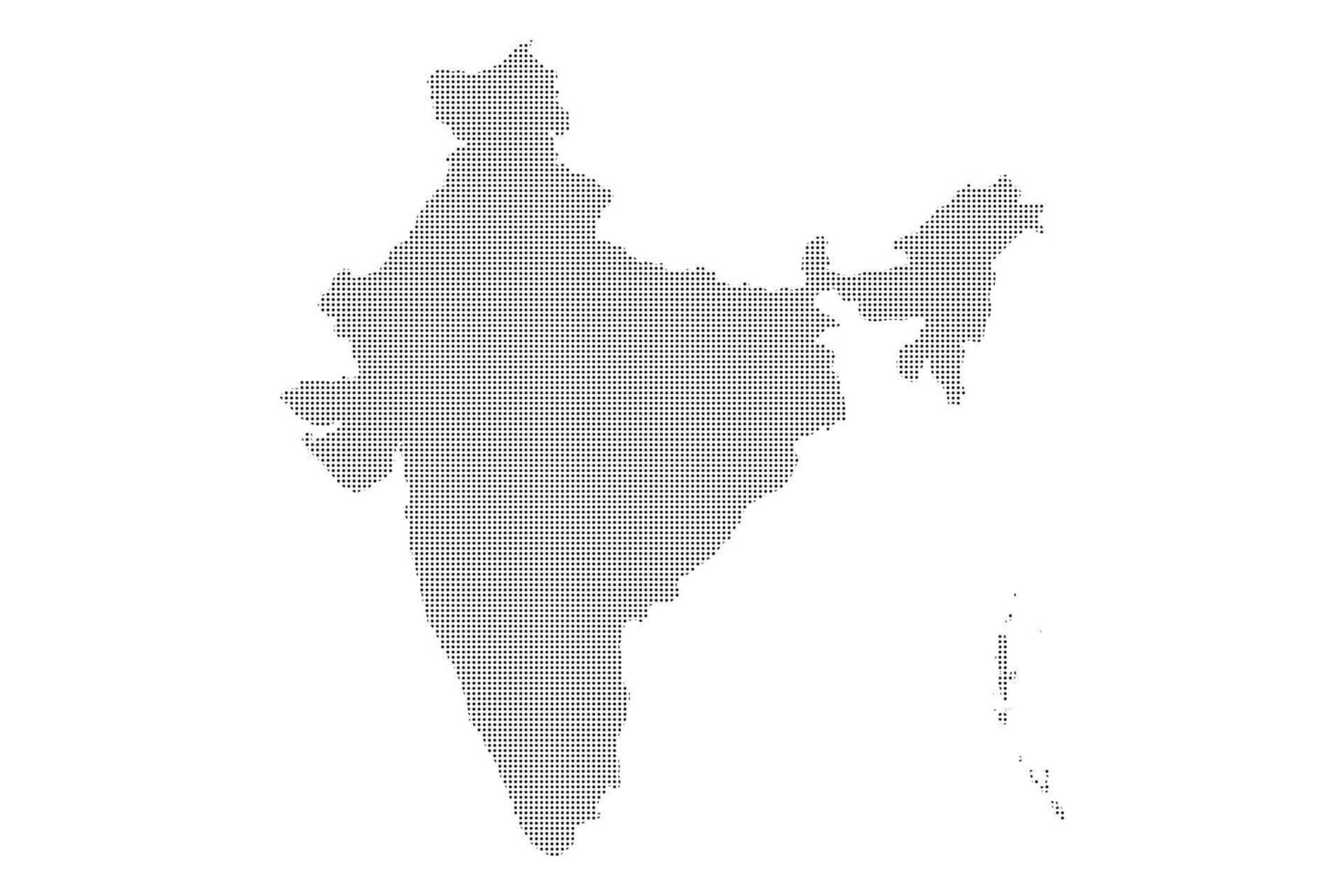 India map silhouette Dotted pattern vector
