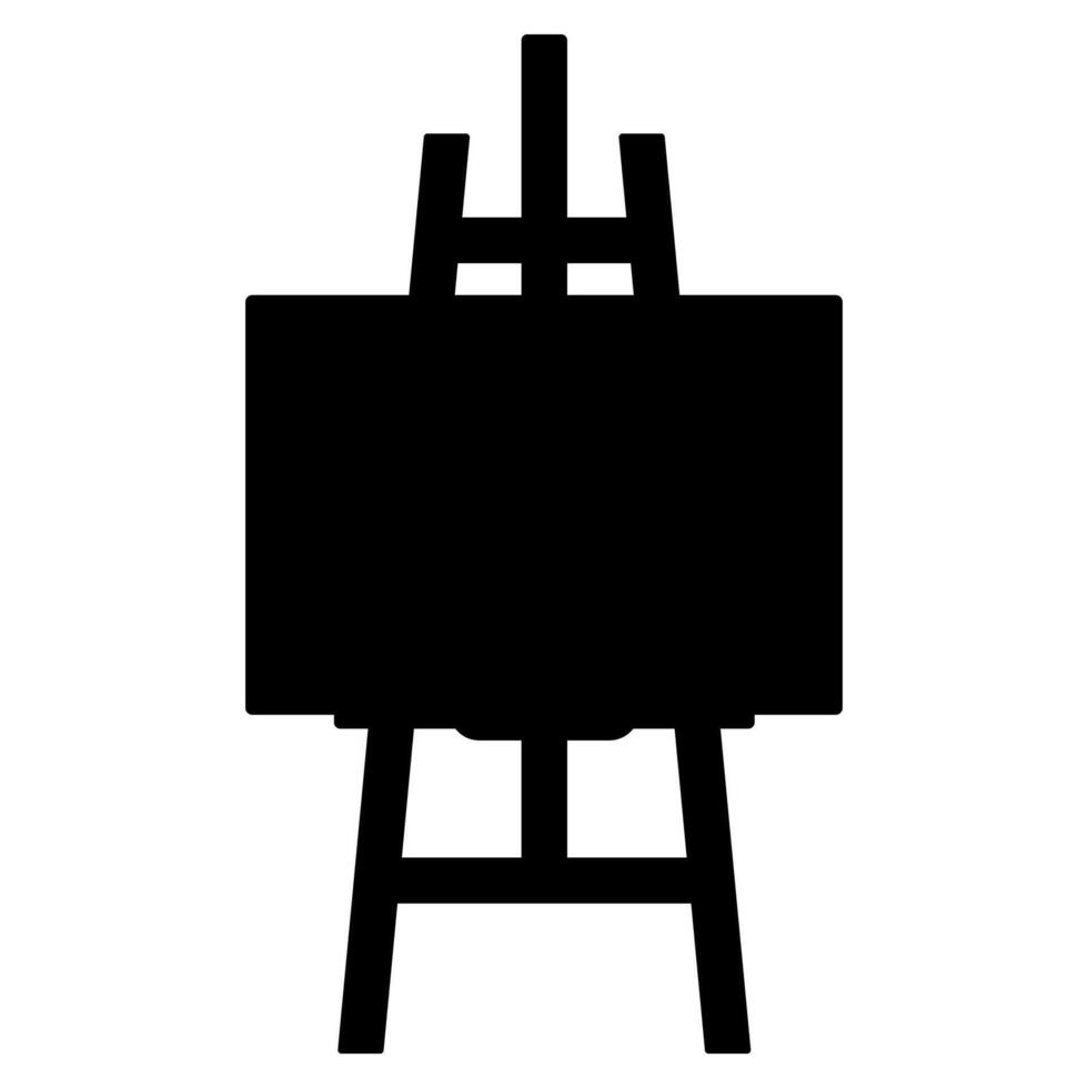 Easel with canvas silhouette vector