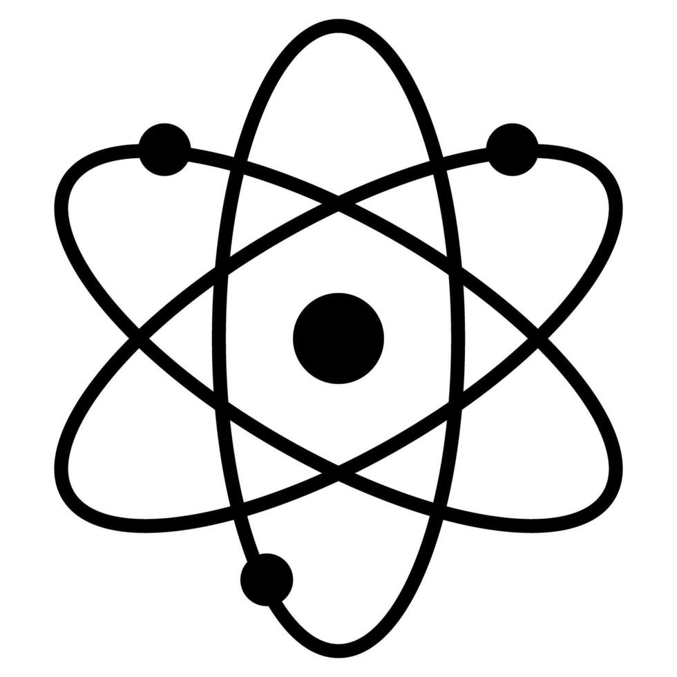 Atom symbol icon illustration vector