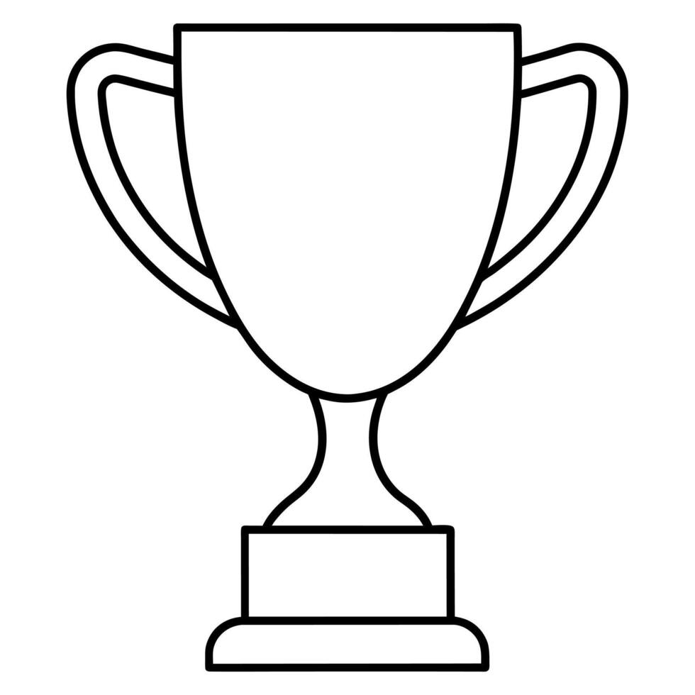 trophy outline coloring book page line art illustration digital drawing vector