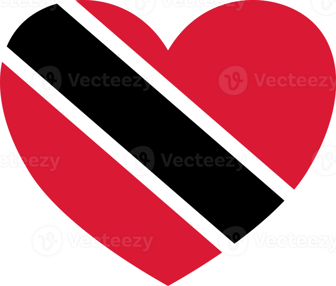 Trinidad and Tobago flag heart shape png