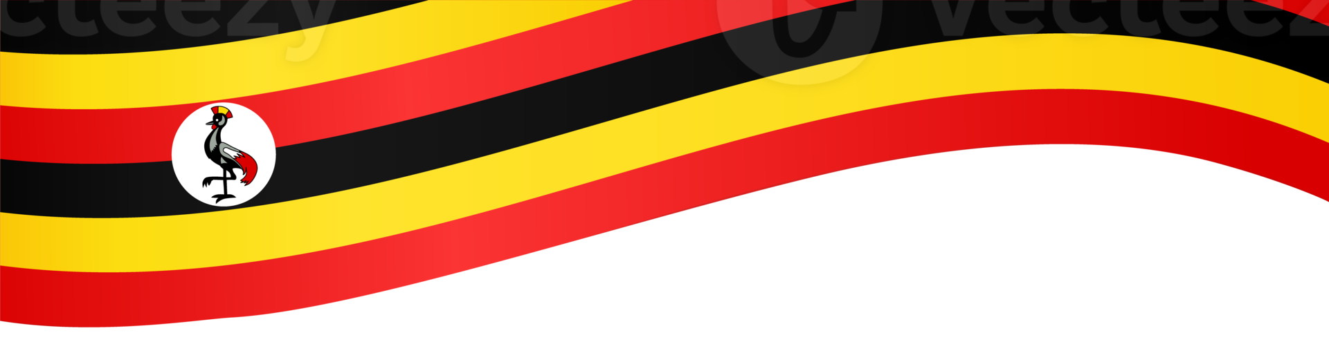 Uganda flag wave png