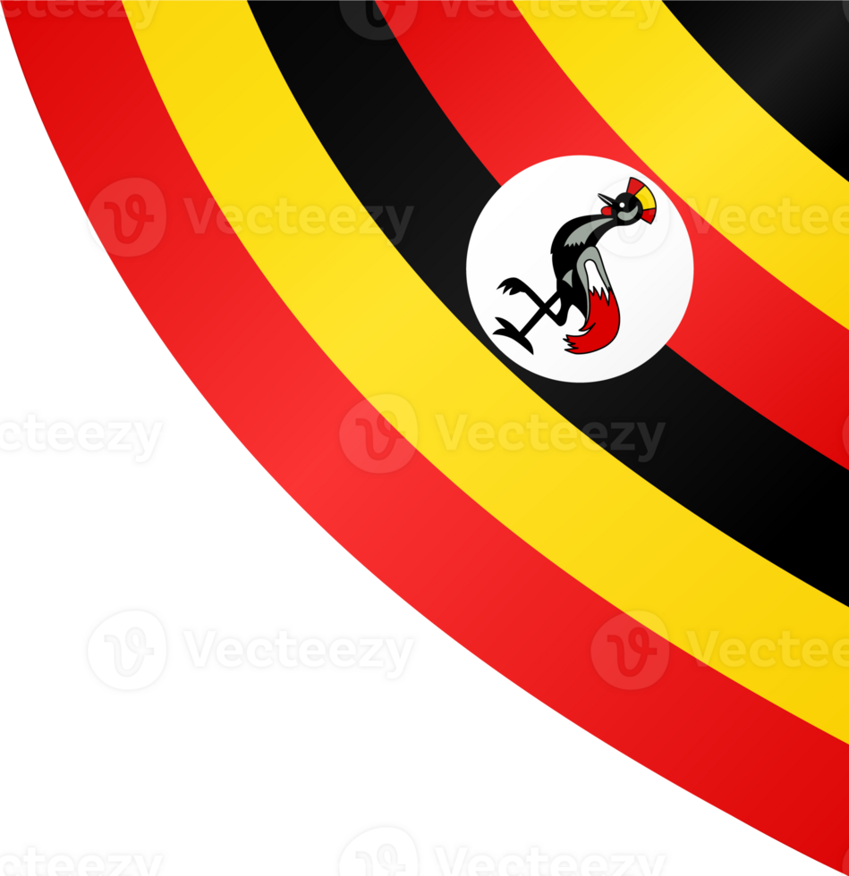 Uganda flag wave png