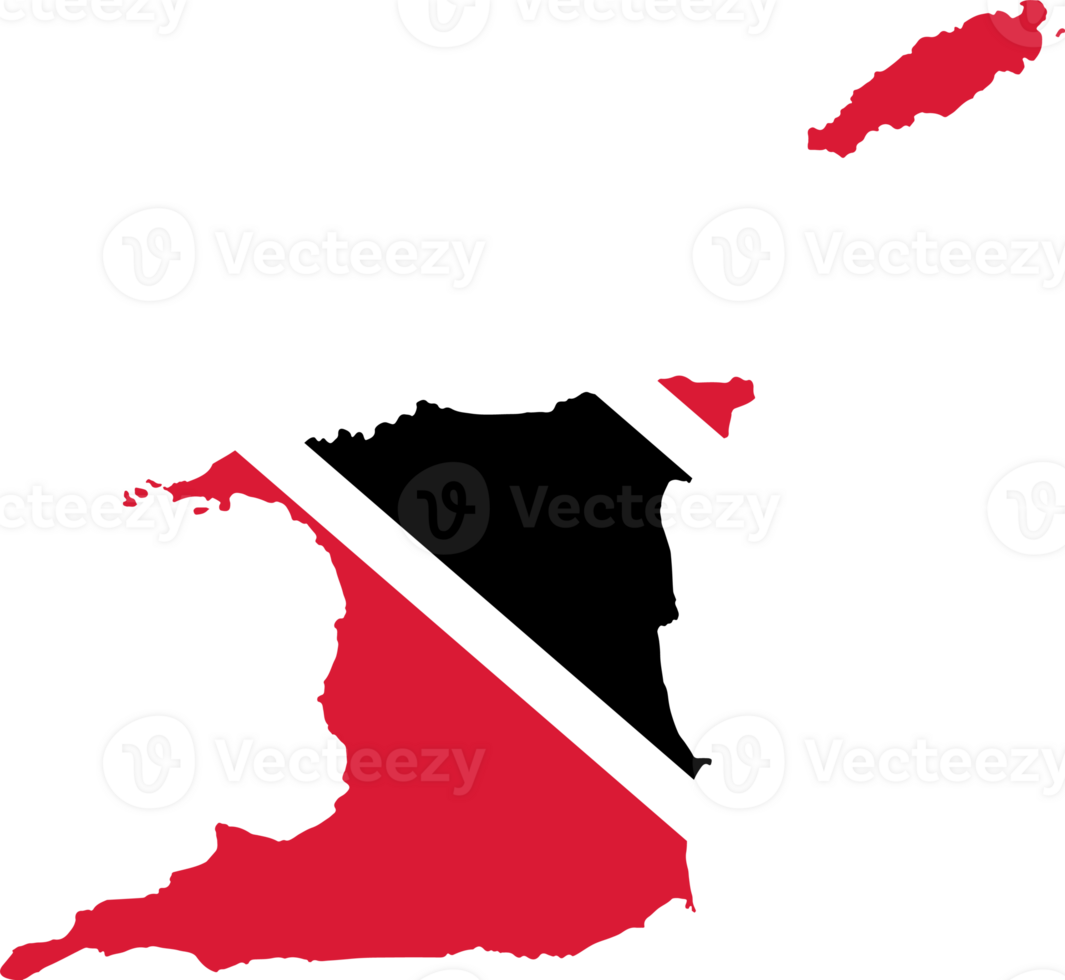 Trinidad and Tobago map flag png