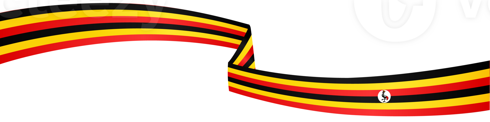 Uganda flag wave png