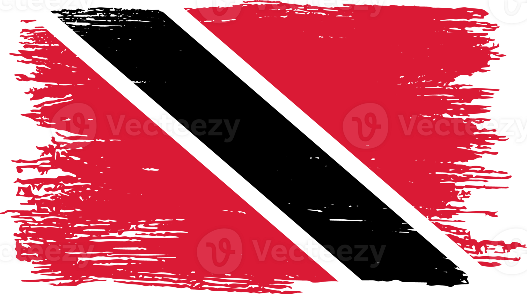 Trinidad and Tobago flag brush paint png