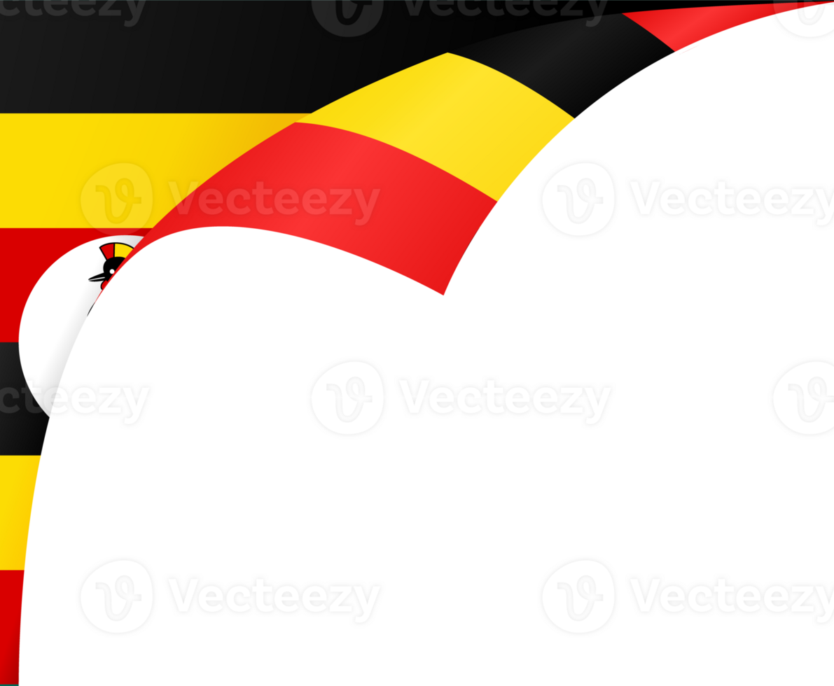 Uganda flag wave png