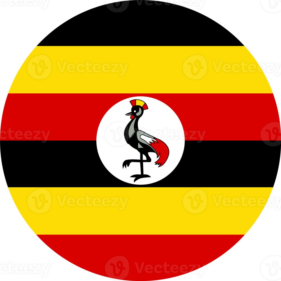 Uganda flag button png