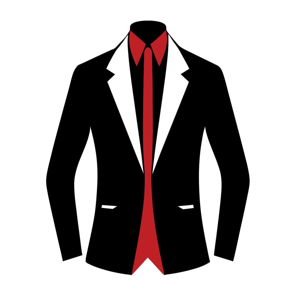 man blazer black color silhouette, a modern and new style man's blazer vector