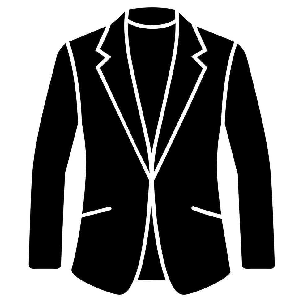 man blazer black color silhouette, a modern and new style man's blazer vector
