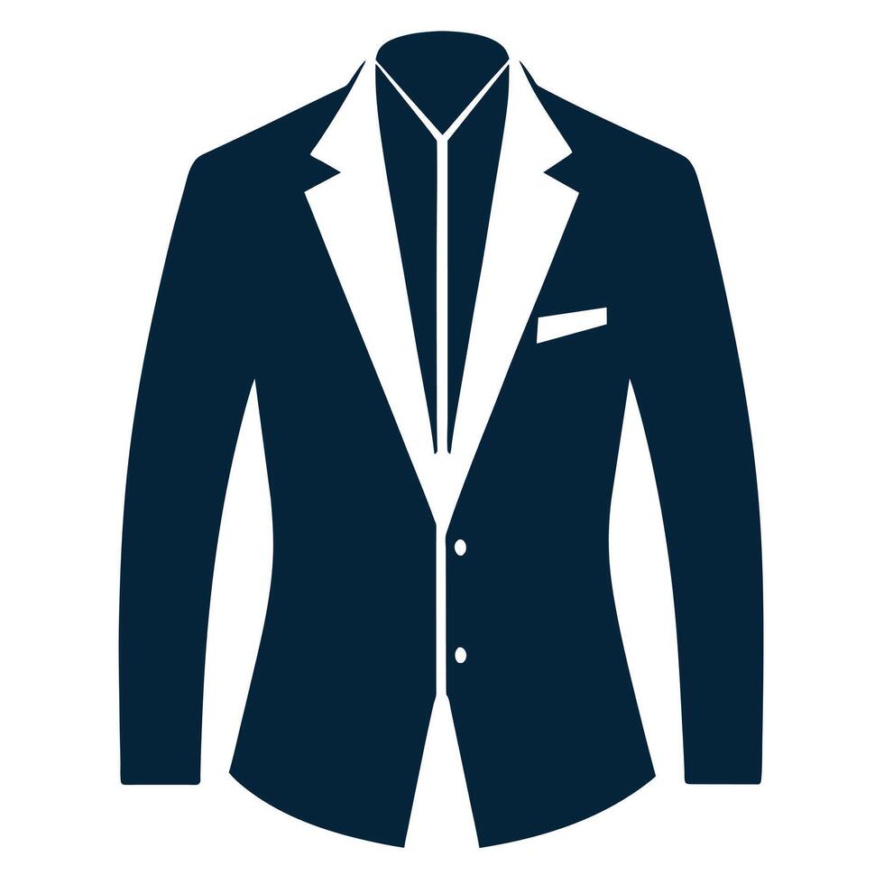 man blazer black color silhouette, a modern and new style man's blazer vector
