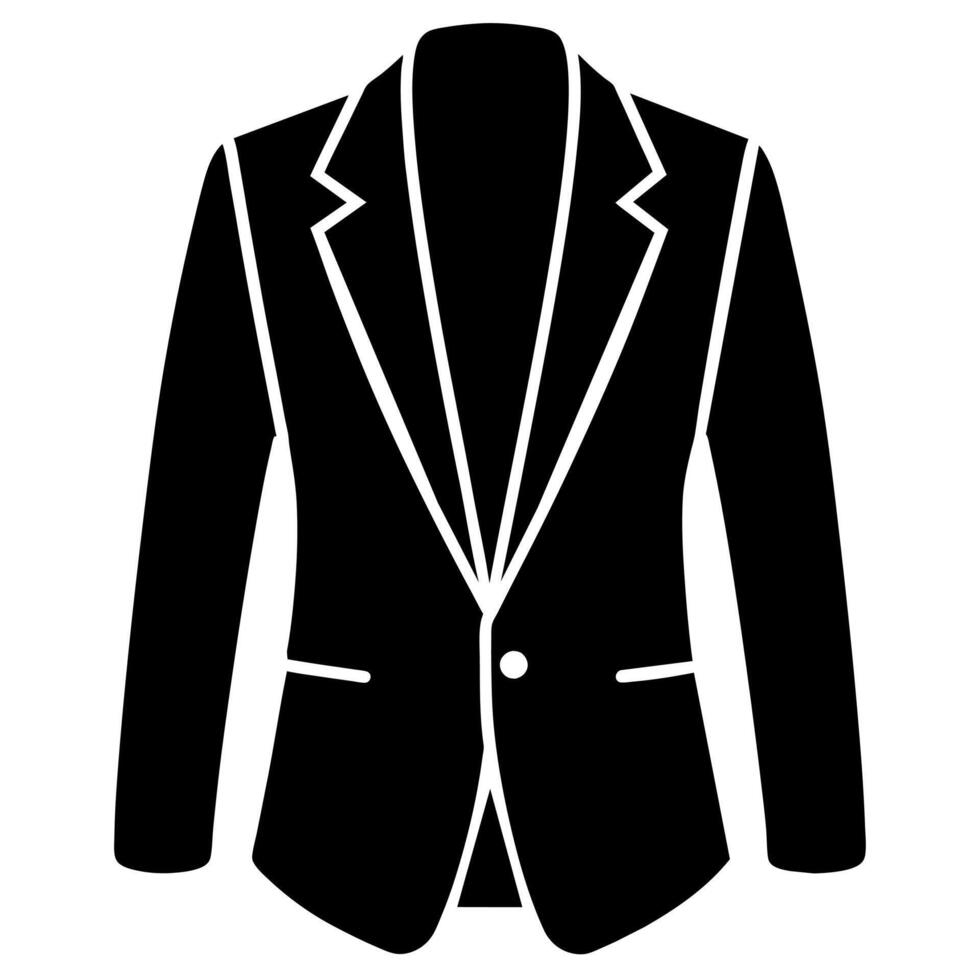 man blazer black color silhouette, a modern and new style man's blazer vector
