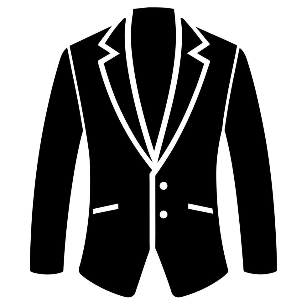 man blazer black color silhouette, a modern and new style man's blazer vector