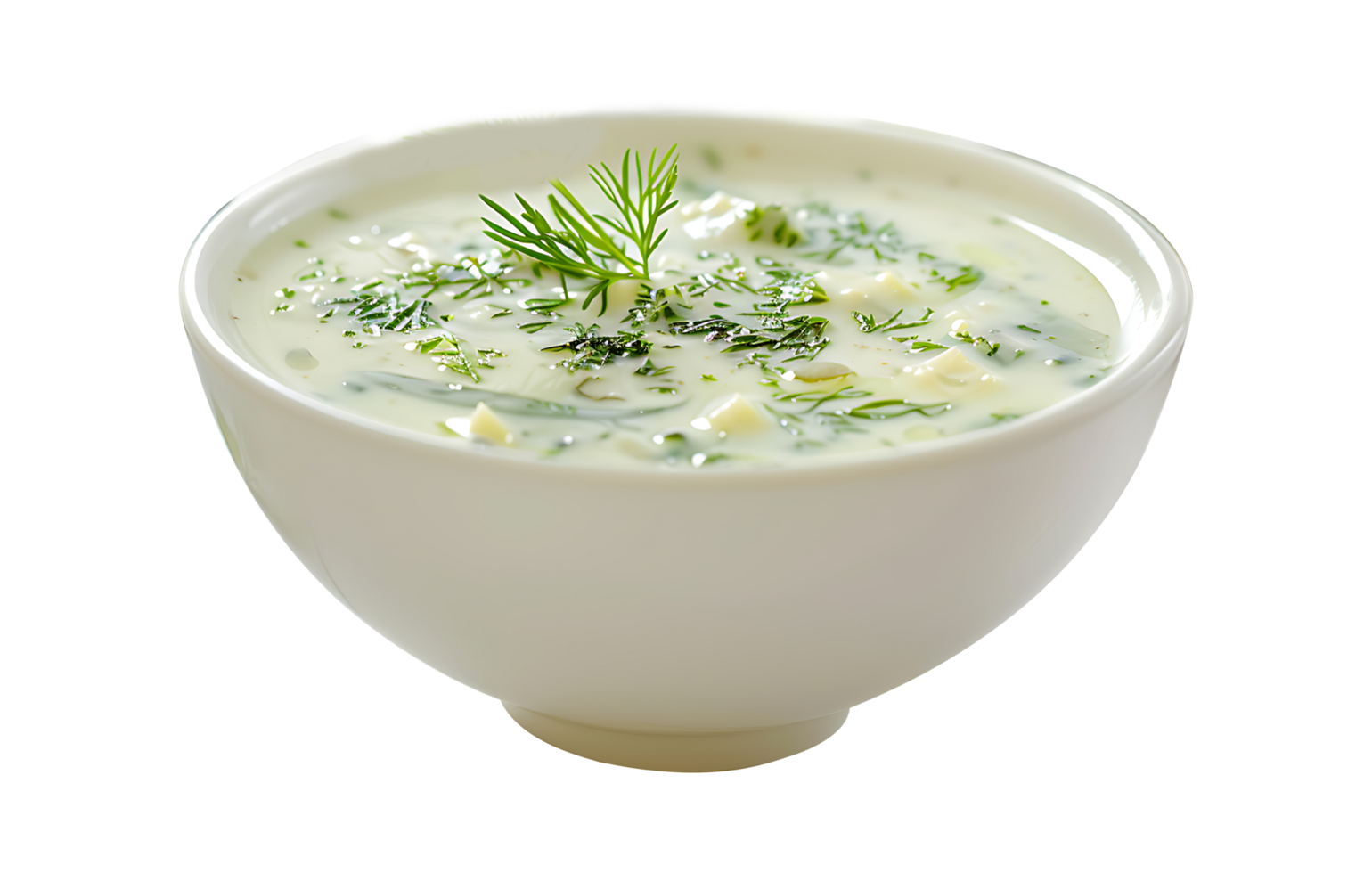 Soup in a ceramic bowl on a transparent background png