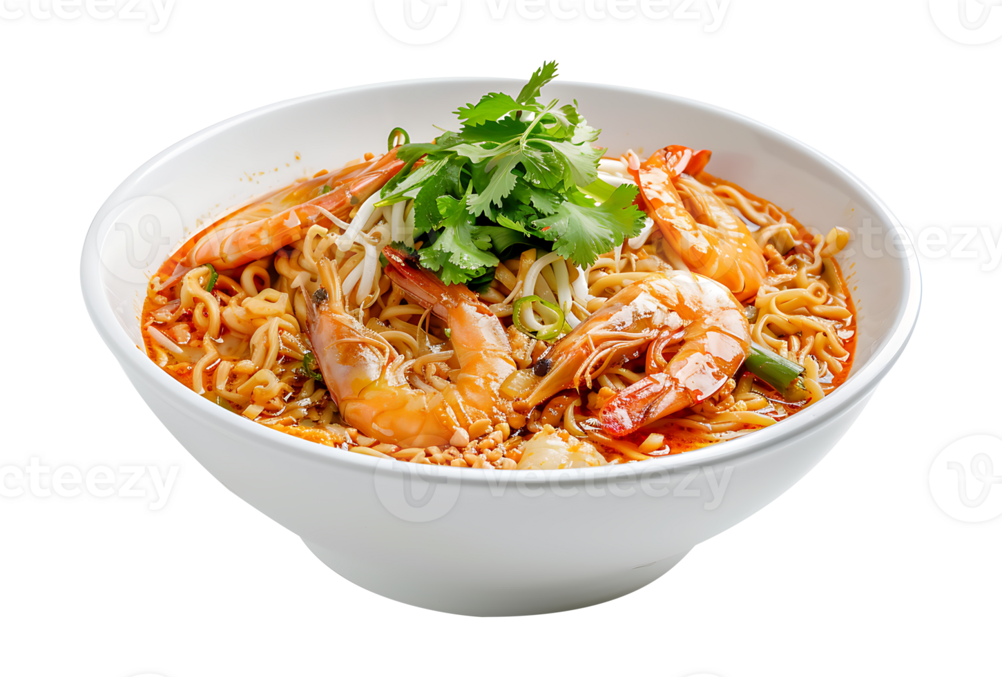 Soup in a ceramic bowl on a transparent background png