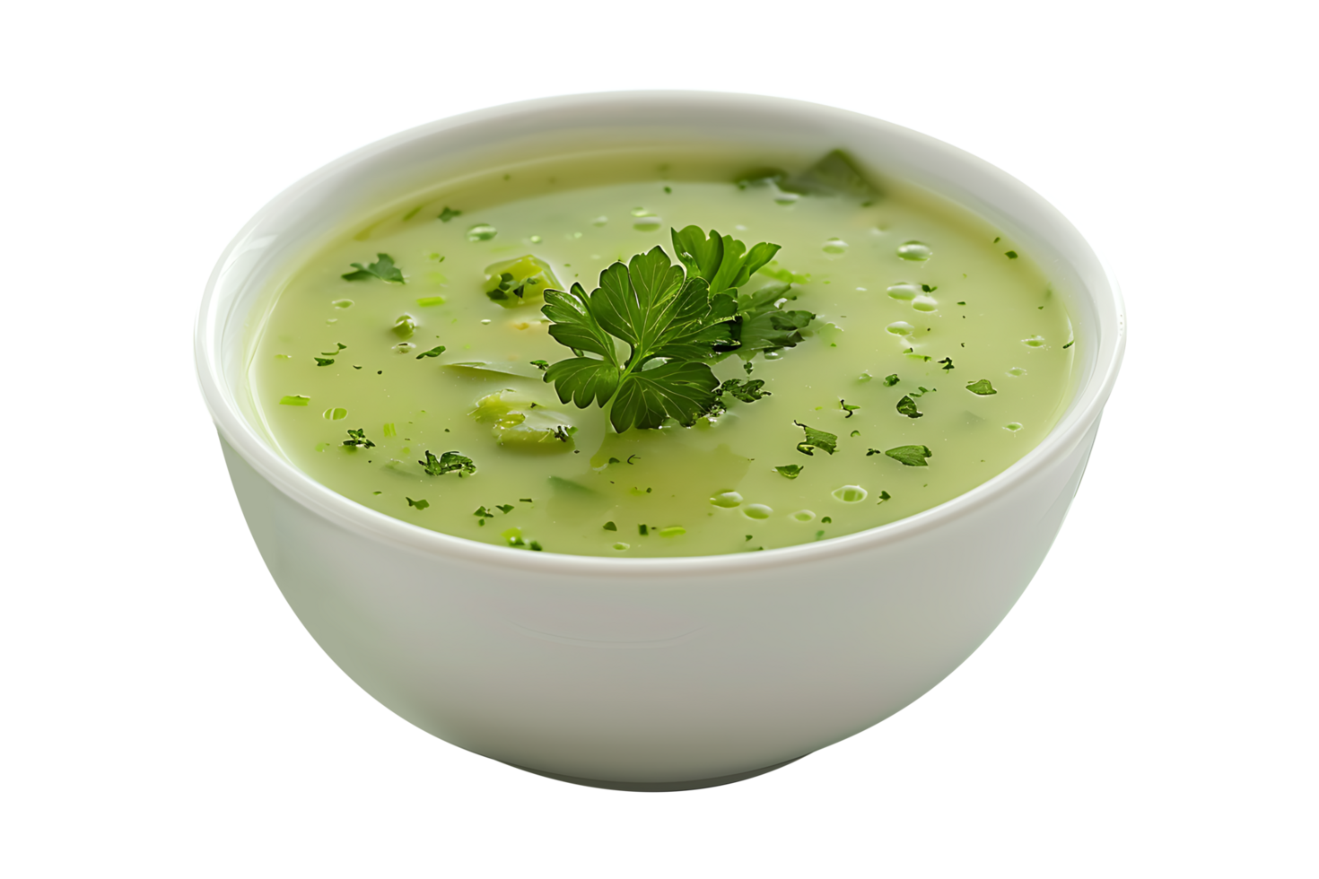 Soup in a ceramic bowl on a transparent background png
