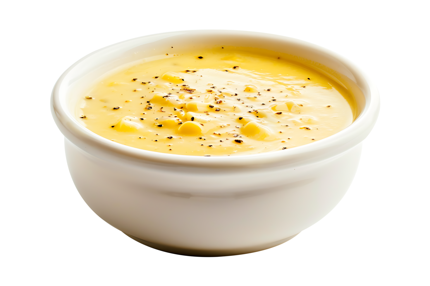 Soup in a ceramic bowl on a transparent background png