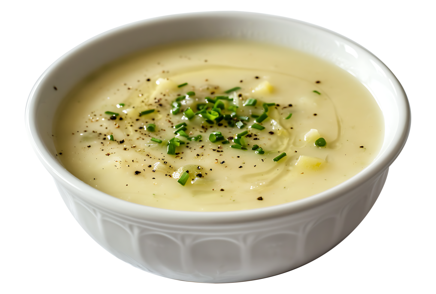 Soup in a ceramic bowl on a transparent background png