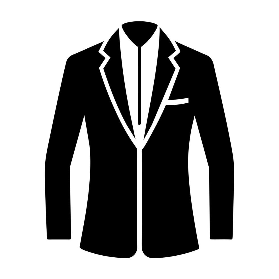 man blazer black color silhouette, a modern and new style man's blazer vector