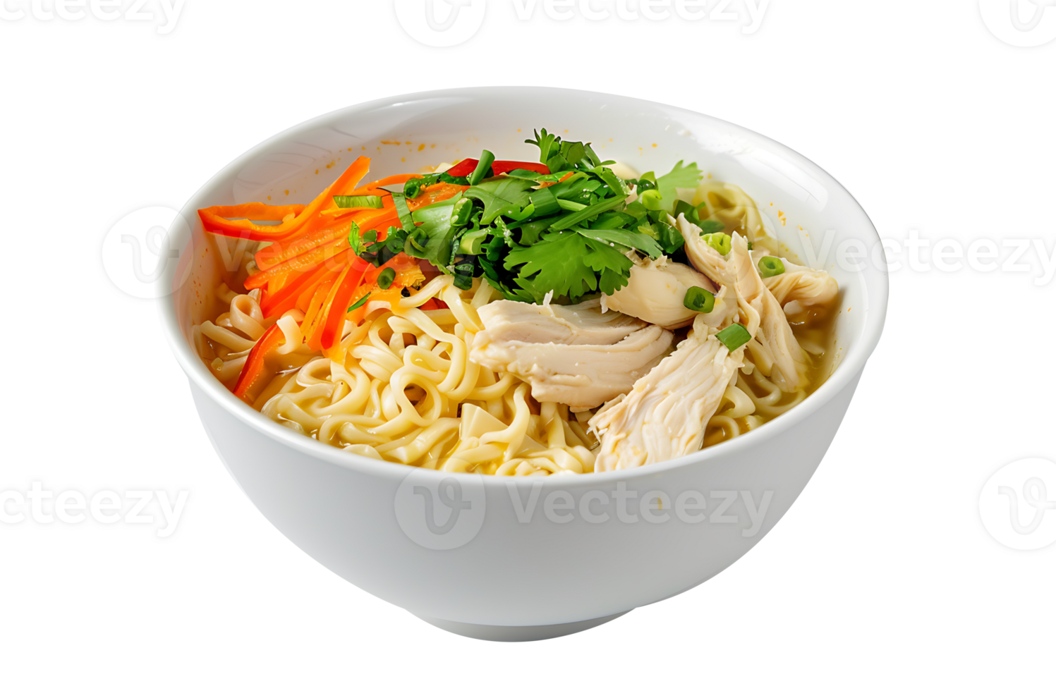 Soup in a ceramic bowl on a transparent background png