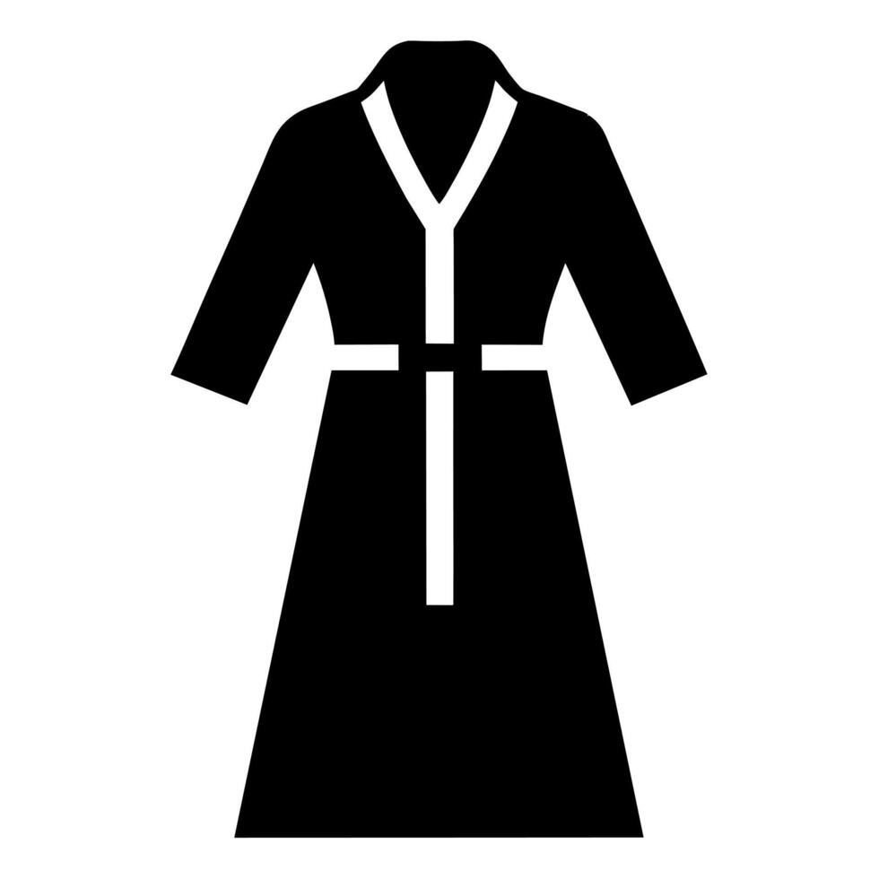 modern and stylish woman bathrobe dress mockup black color illustration vector
