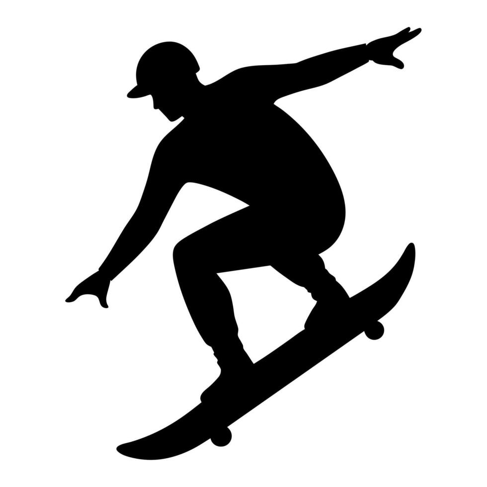 snowboarding man on snowboard black color silhouette isolated white background vector