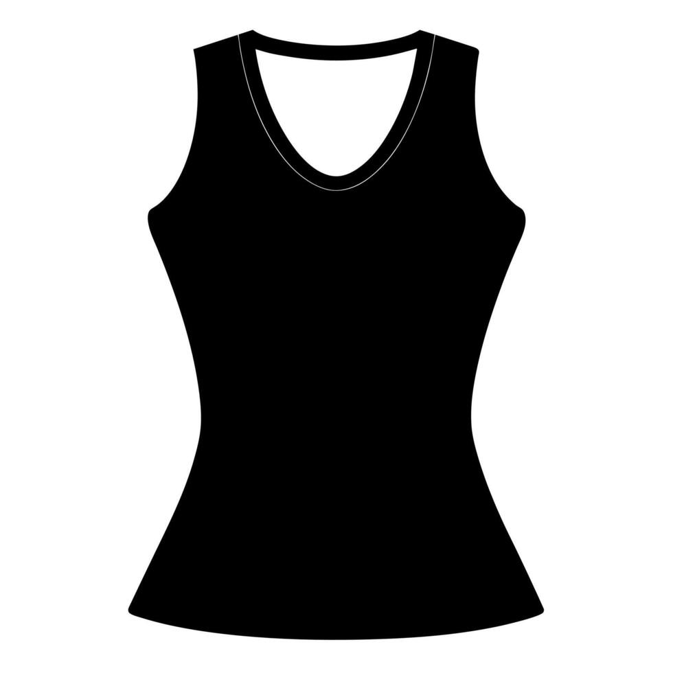 stylish ladies sleeveless mockup design art illustration vector
