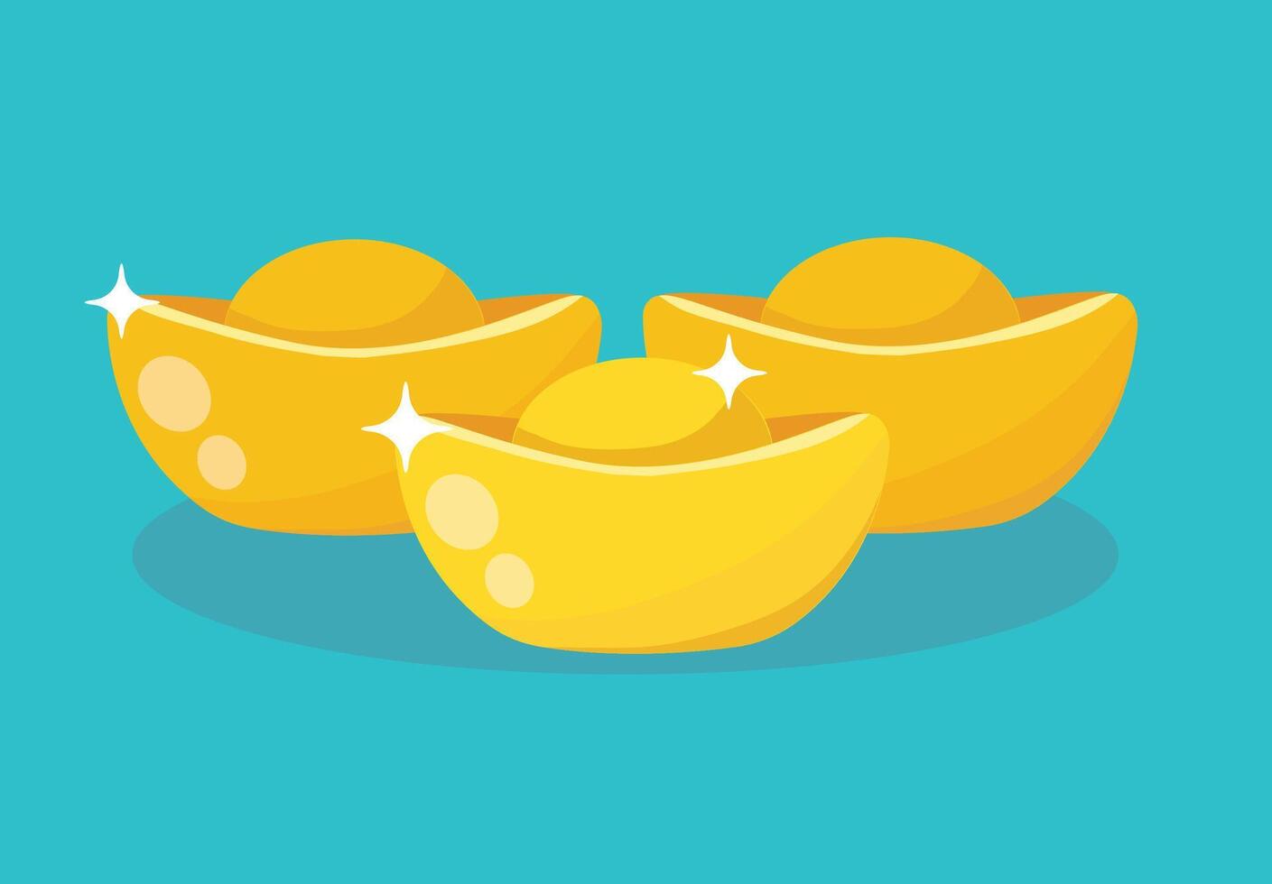 Chinese gold bars vector