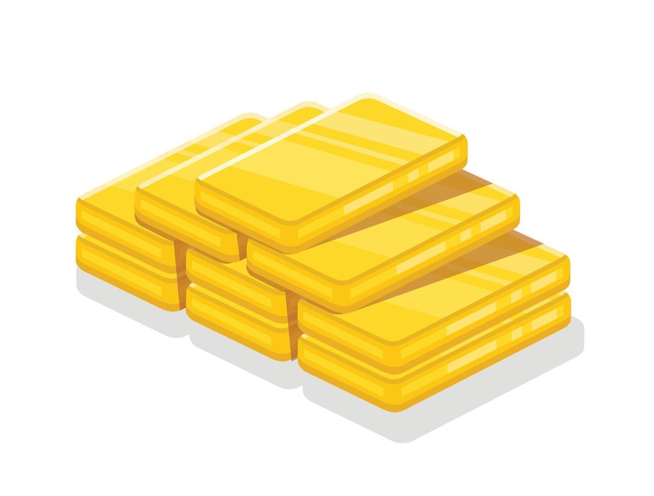 Stack of Gold bars vector