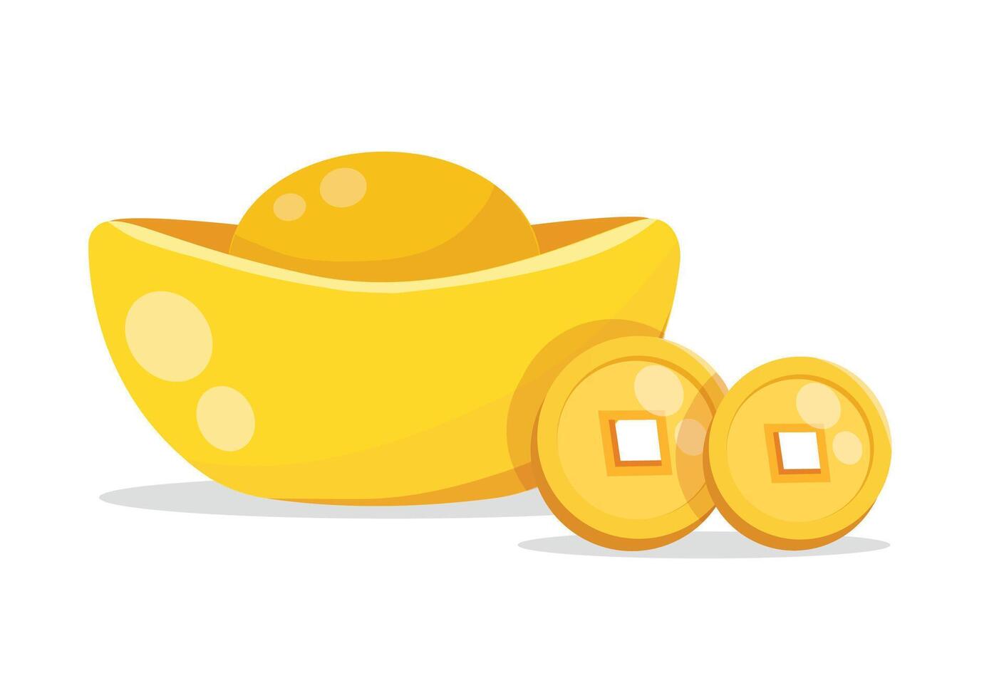 Chinese gold bars vector