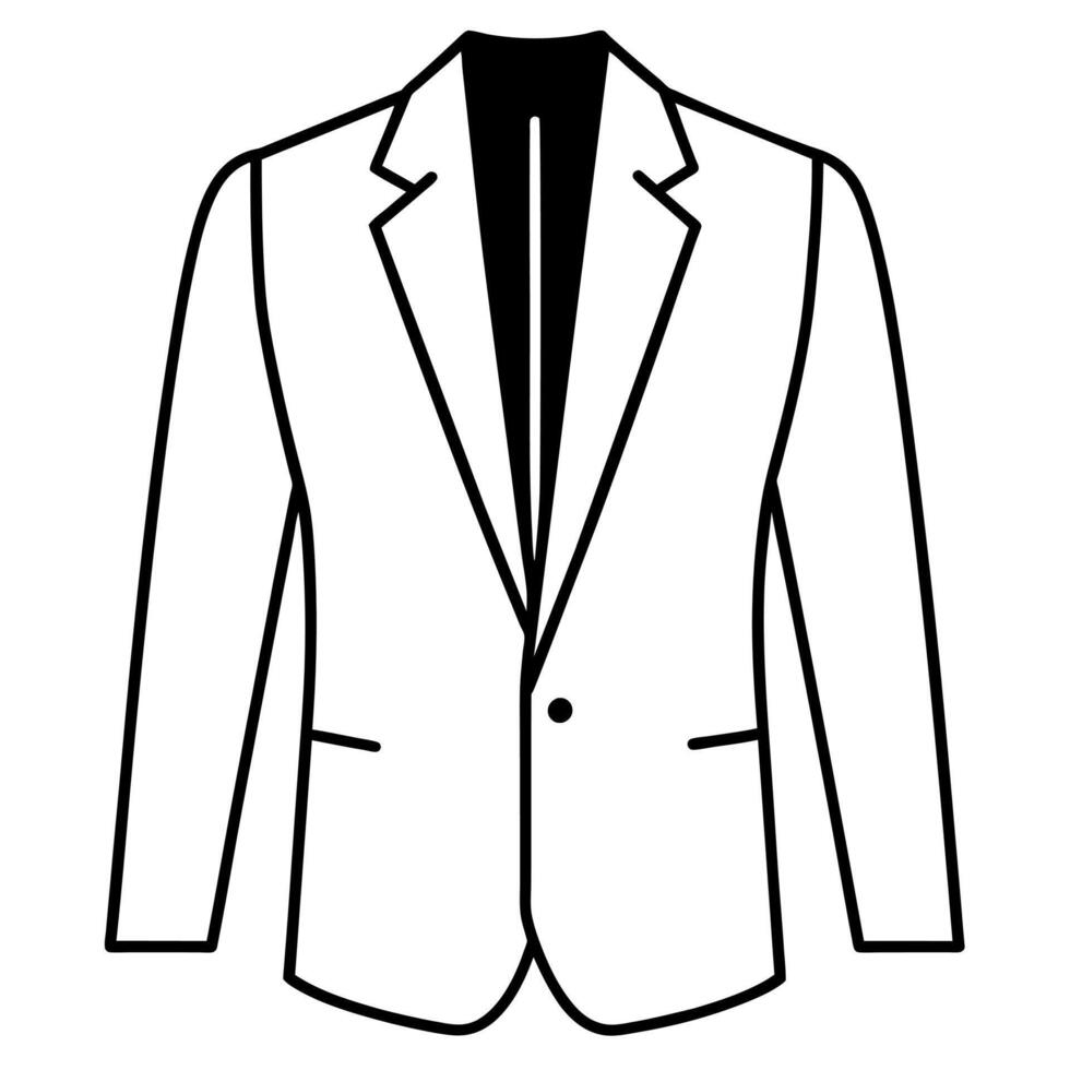 man blazer black color silhouette, a modern and new style man's blazer vector