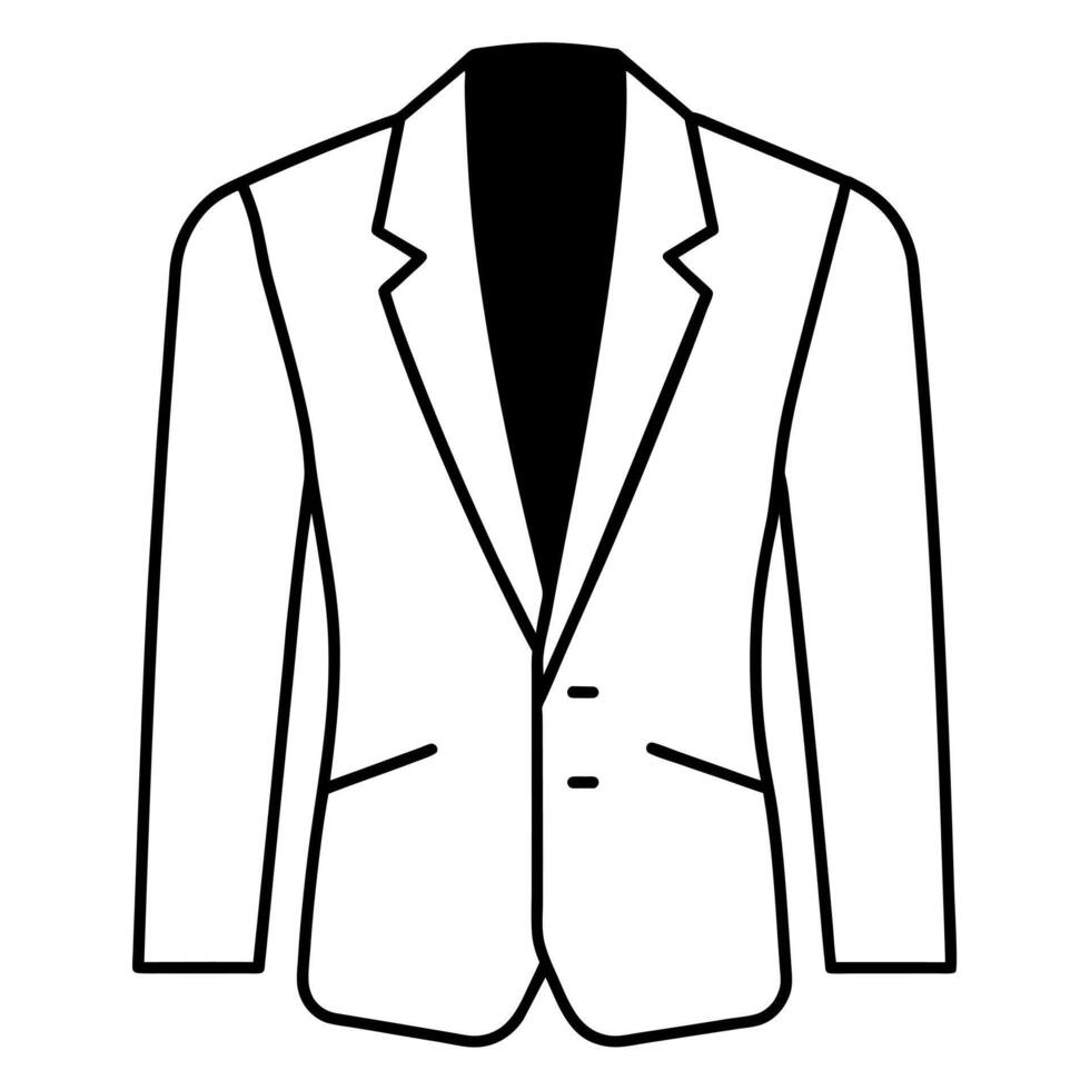 man blazer black color silhouette, a modern and new style man's blazer vector