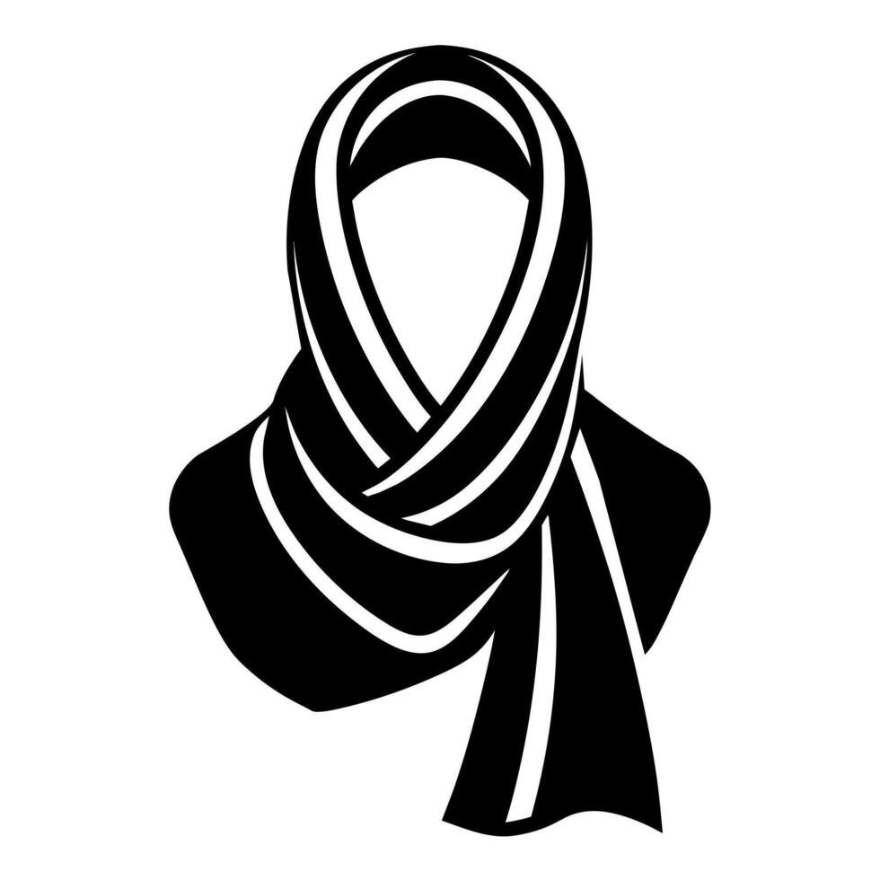 modern and stylish ladies scarf illustration, ladies' scarf, ladies dress vector