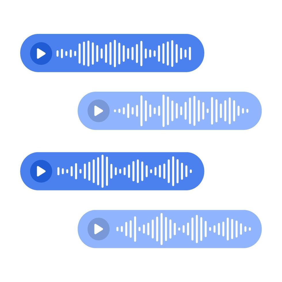 illustration of Voice, audio message, speech bubble vector