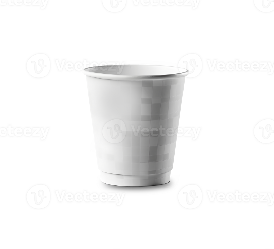 White paper cup isolated on transparent background. Generative by AI png