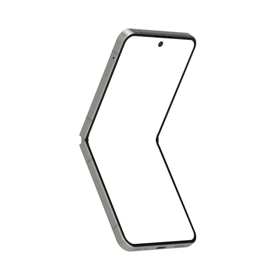 Foldable smartphone transparent right png