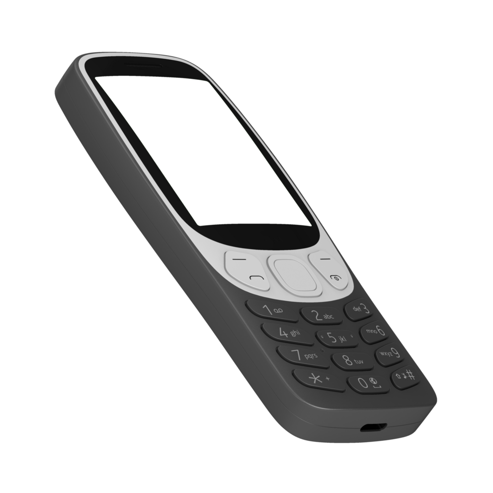 Button phone transparent leaned right png